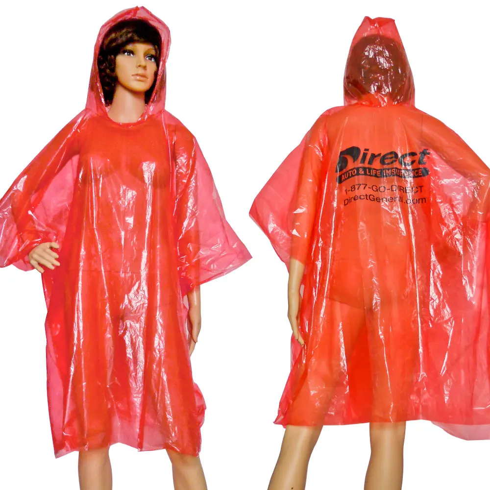 Raincoat Women Ladies Waterproof Poncho Style PE Wholesale New Outdoor Travel Adults Girls Colors Ponchos Custom Designs Print