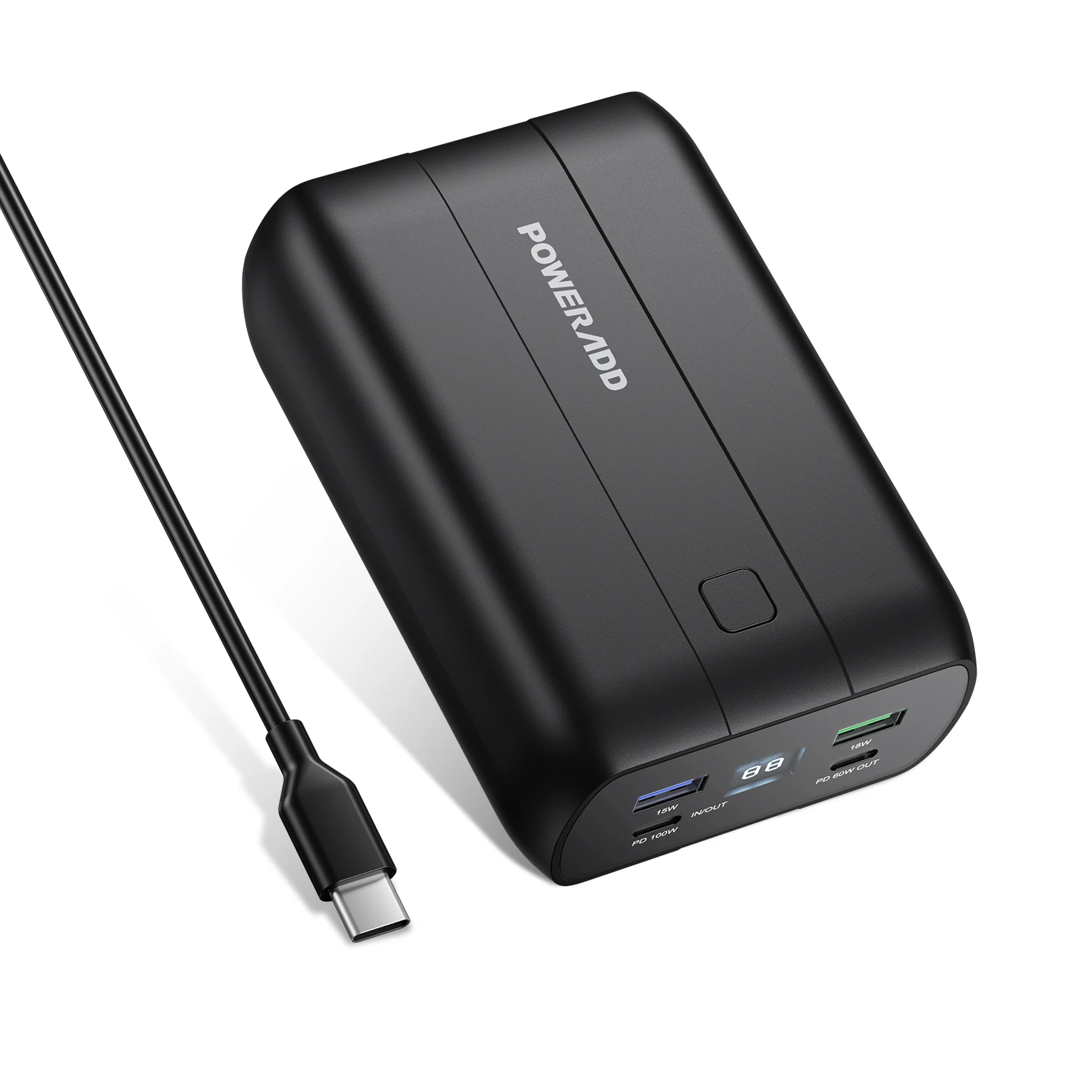  26800mAh High Capacity Compact Mobile Power Pack Qc 3.0 Usb-C Pd 100W Fast Charge Laptop Bank With 18650