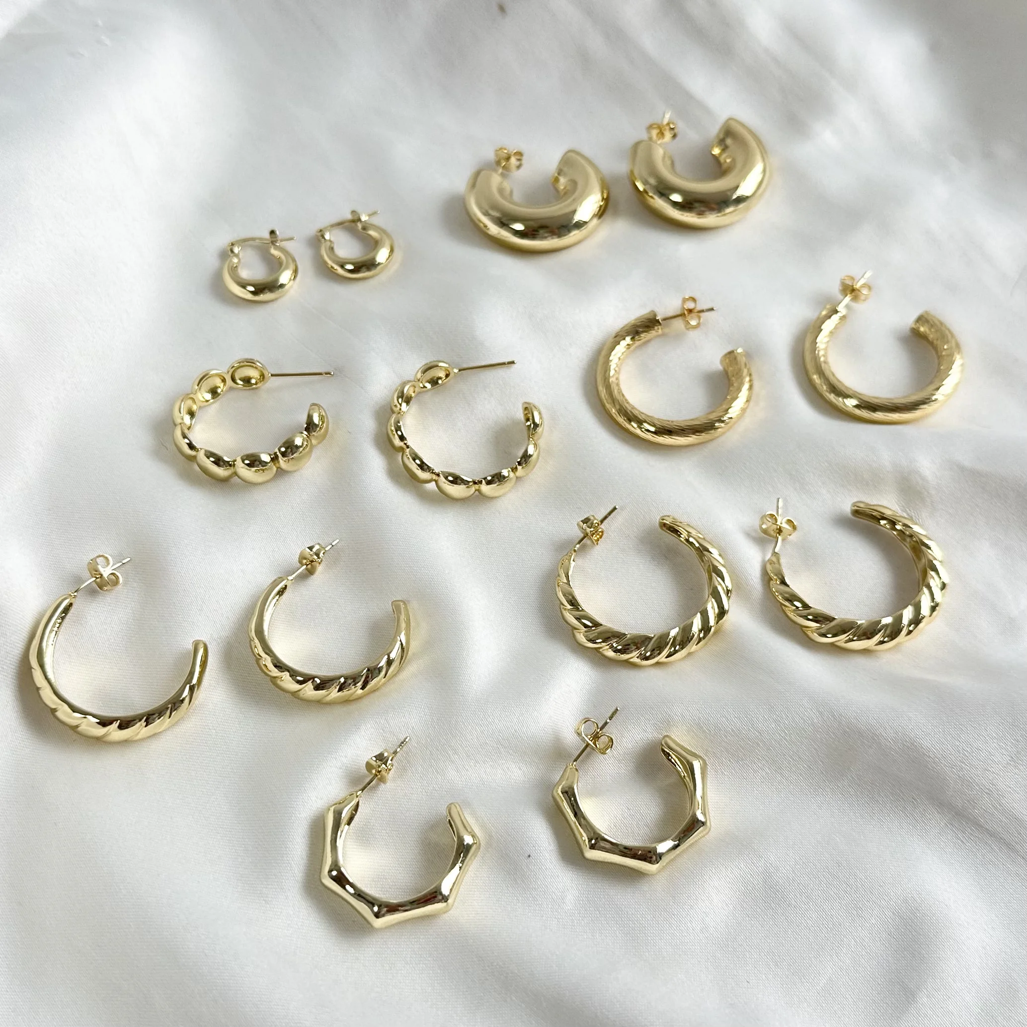chunky earrings jewelry women trend 2023 Gold plated Stainless Steel Earring Elegant Chunky U Shape Oval Hoop Earrings