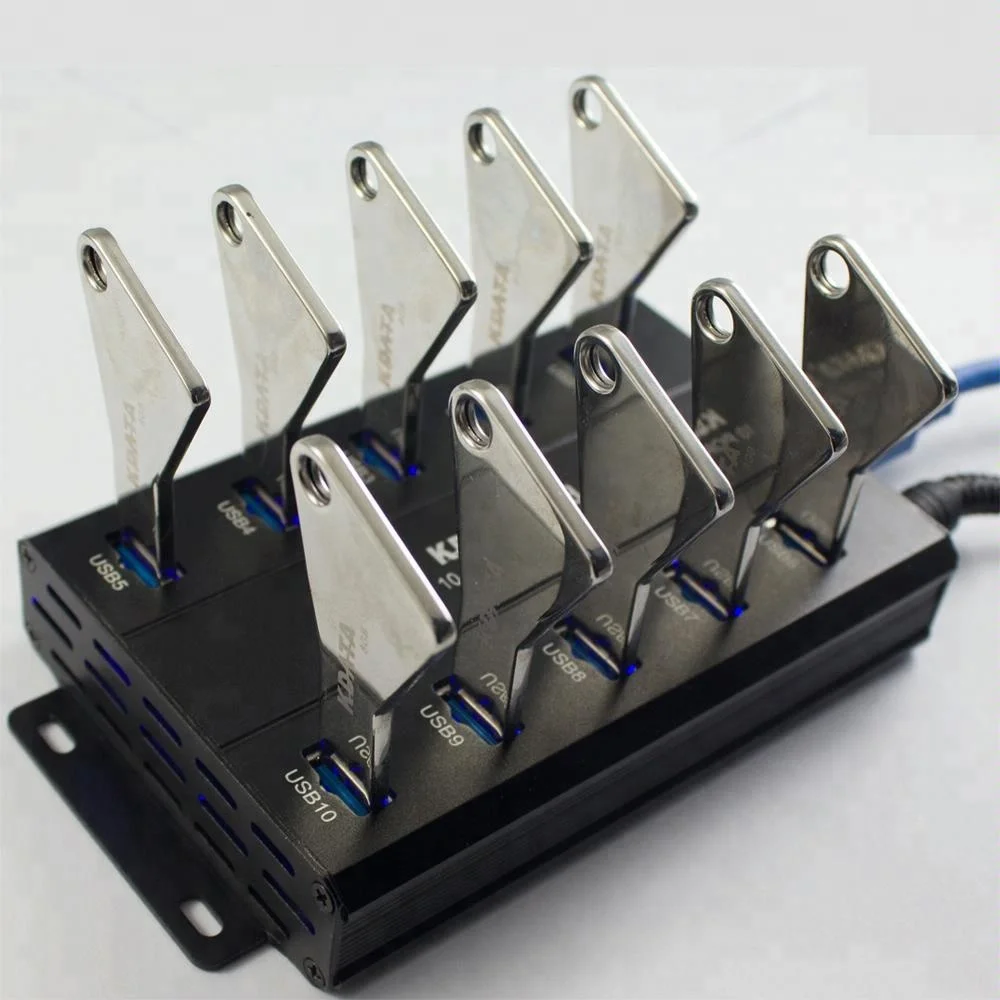 OEM 10-промышленный порт USB 3 0 концентратор Поддержка 5 Гбит/с MTT режим прочный промышленный класс металлический корпус со встроенным короткого