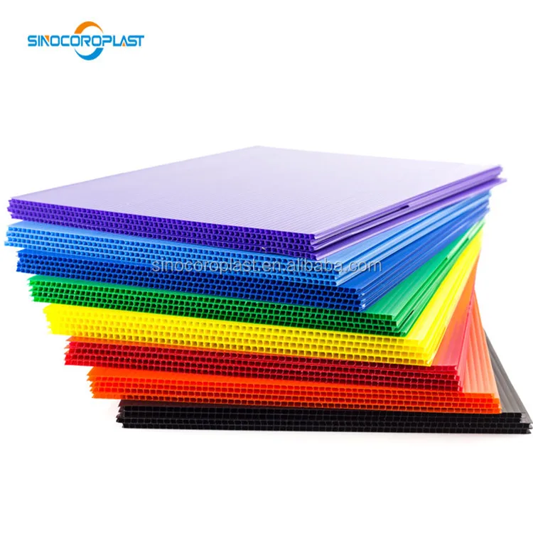 Custom Waterproof Pp Correx Corrugated Plastic  pp hollow Sheet plastic packaging pp board