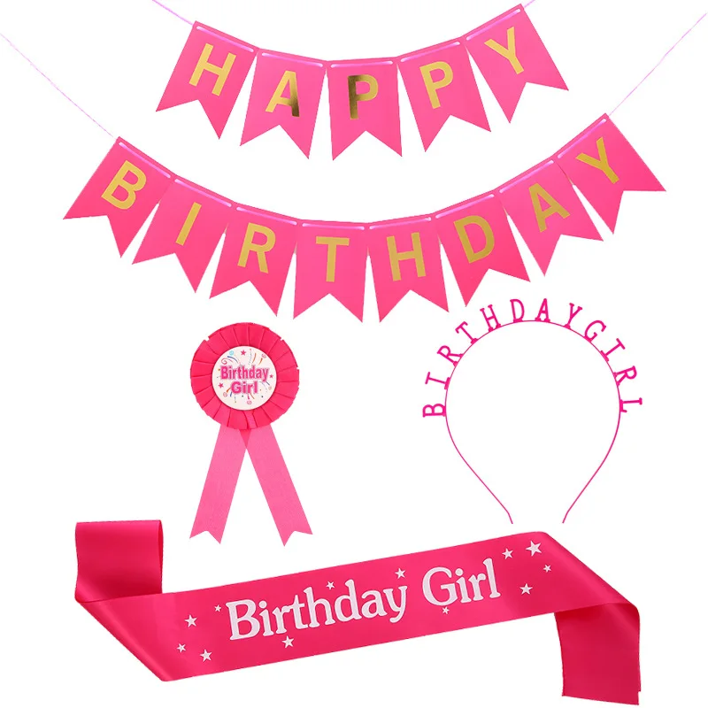 Birthday Girl Shoulder Belt Etiquette Belt Hair Jewelry