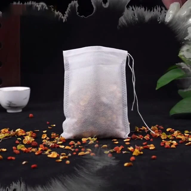 Customized by the manufacturer small mesh drawstring bag tea bags for bath