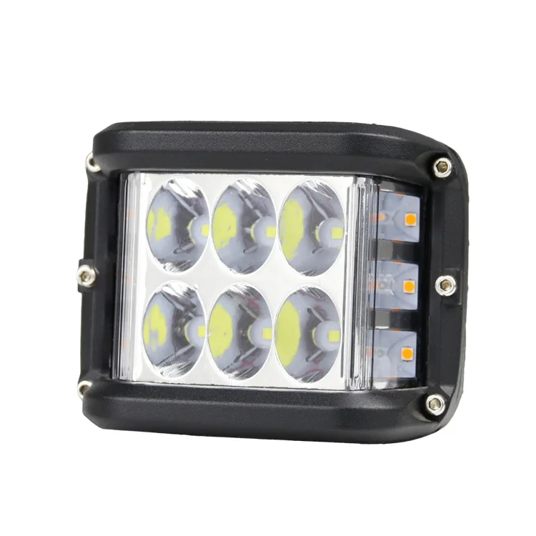 Mini 45W 3 Inch UTV ATV Truck Motorcycle Fog Headlight Pod Dual Color 24V Strobe Led Work Light