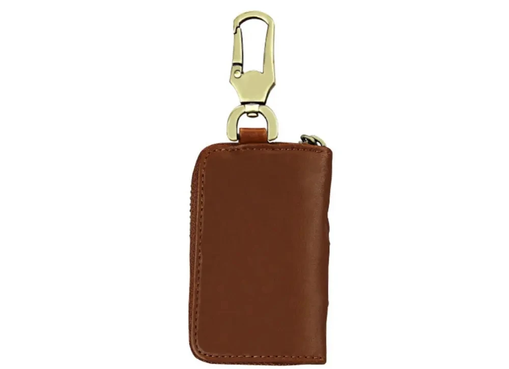 Full Grain Leather Antique Wallet Type Key Chain