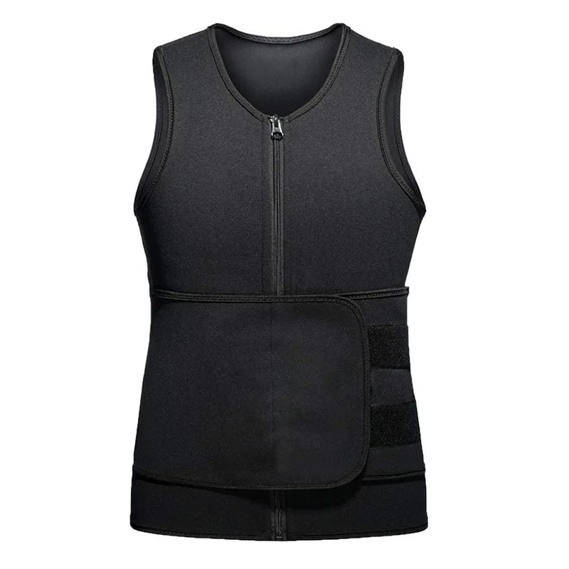 Custom High Quality Stylish Plus Size Neoprene Shaper Weight Loss Sweat Slim Sauna Suit Vest for Men Body Workout