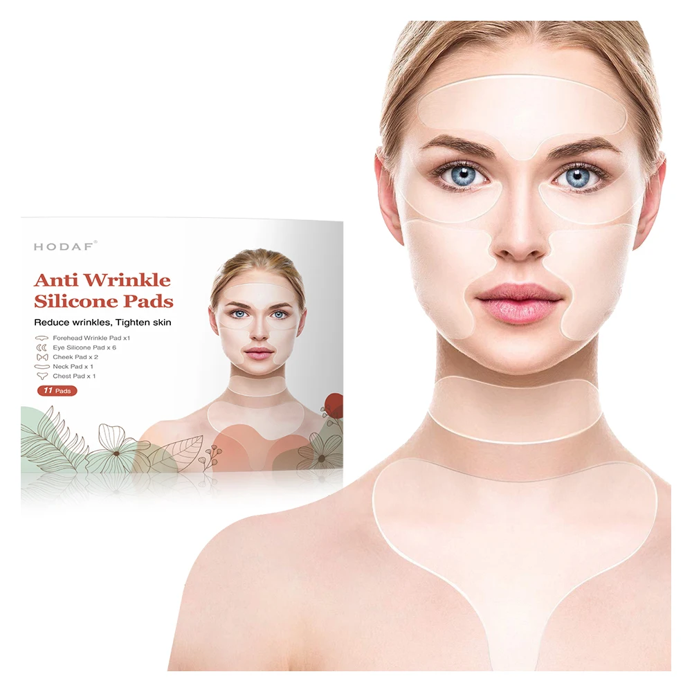 Hot Sale Products Reusable Anti Wrinkles Forehead Eye Neck Cheek Chest Pads For Anti Aging