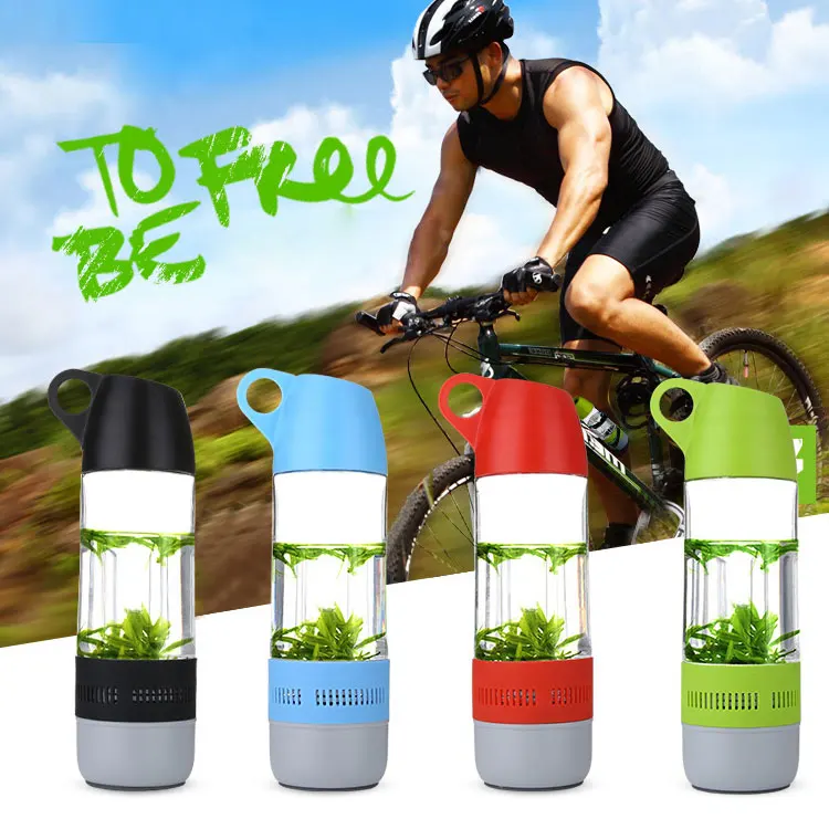 Factory price outdoor camping bicycle custom portable sport speaker wireless water bottle