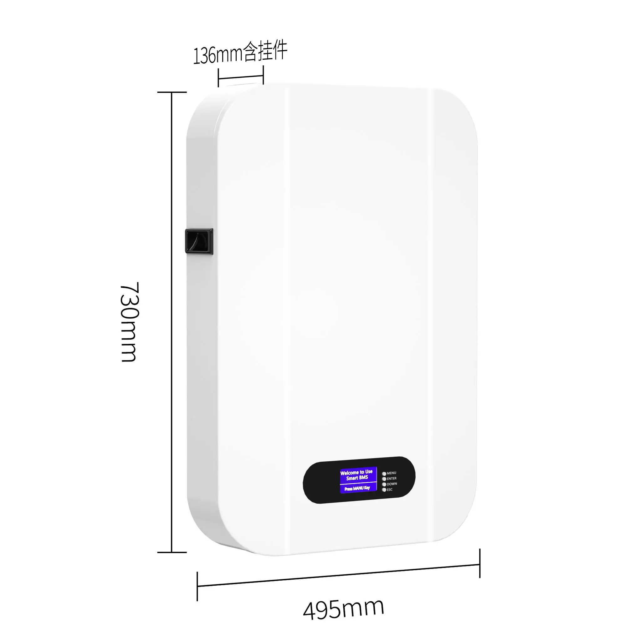 ZTGF Wall Mounted Battery 5Kwh Powerwall Energy Storage System High Voltage 48V 100Ah  Lithium Ion Batteries