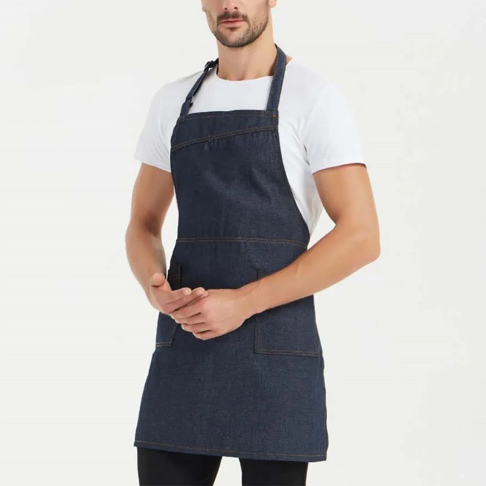 
barista waiter waitress denim apron 