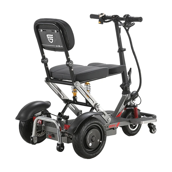 3 Wheels Foldable Disabled Electric Mobility Scooter With Backrest