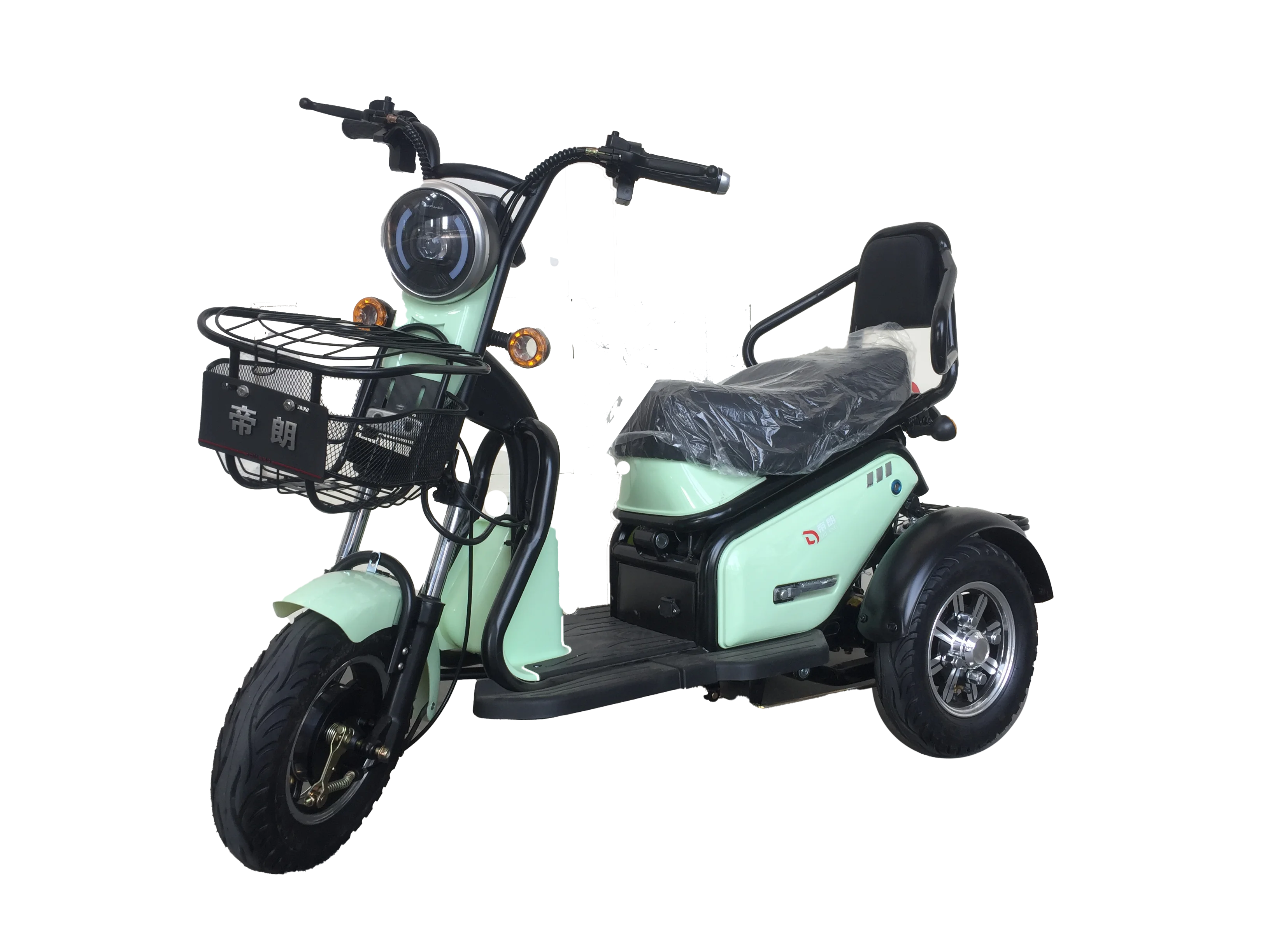 Small and exquisite city etrike electric tricycle for 2 people with 2 storage basket