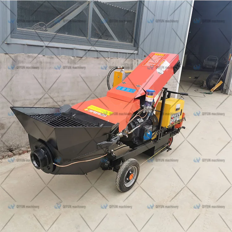 Construction Machinery Double-cylinder hydraulic mortar pump Cement Injection Grouting Pump Electric Grout Pump