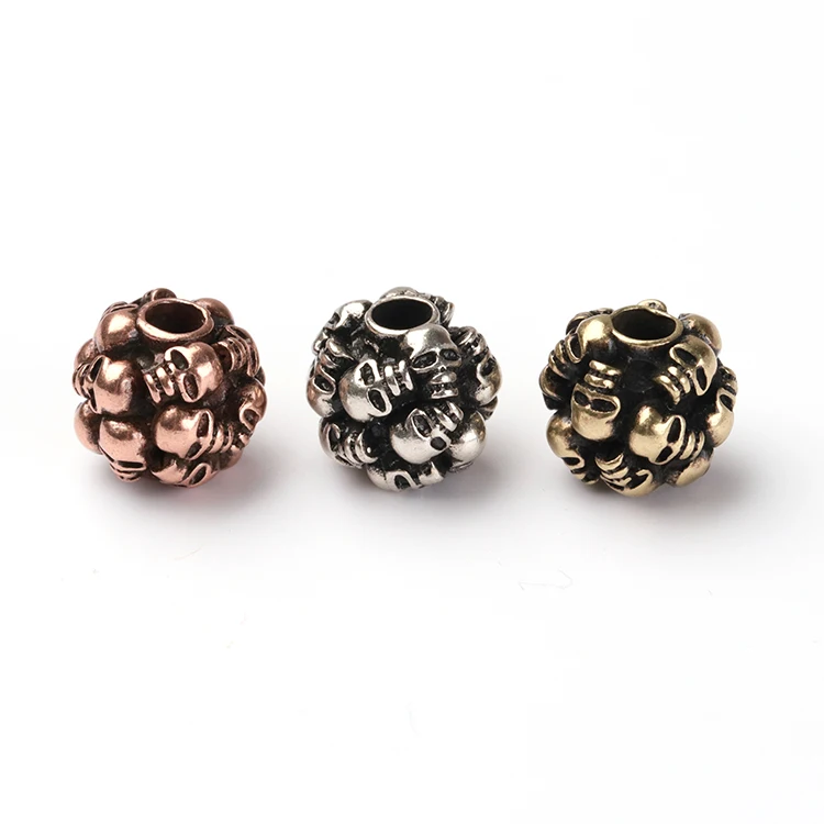 Antique  skull Bead for  bracelet making  paracord bead for Survival Bracelet