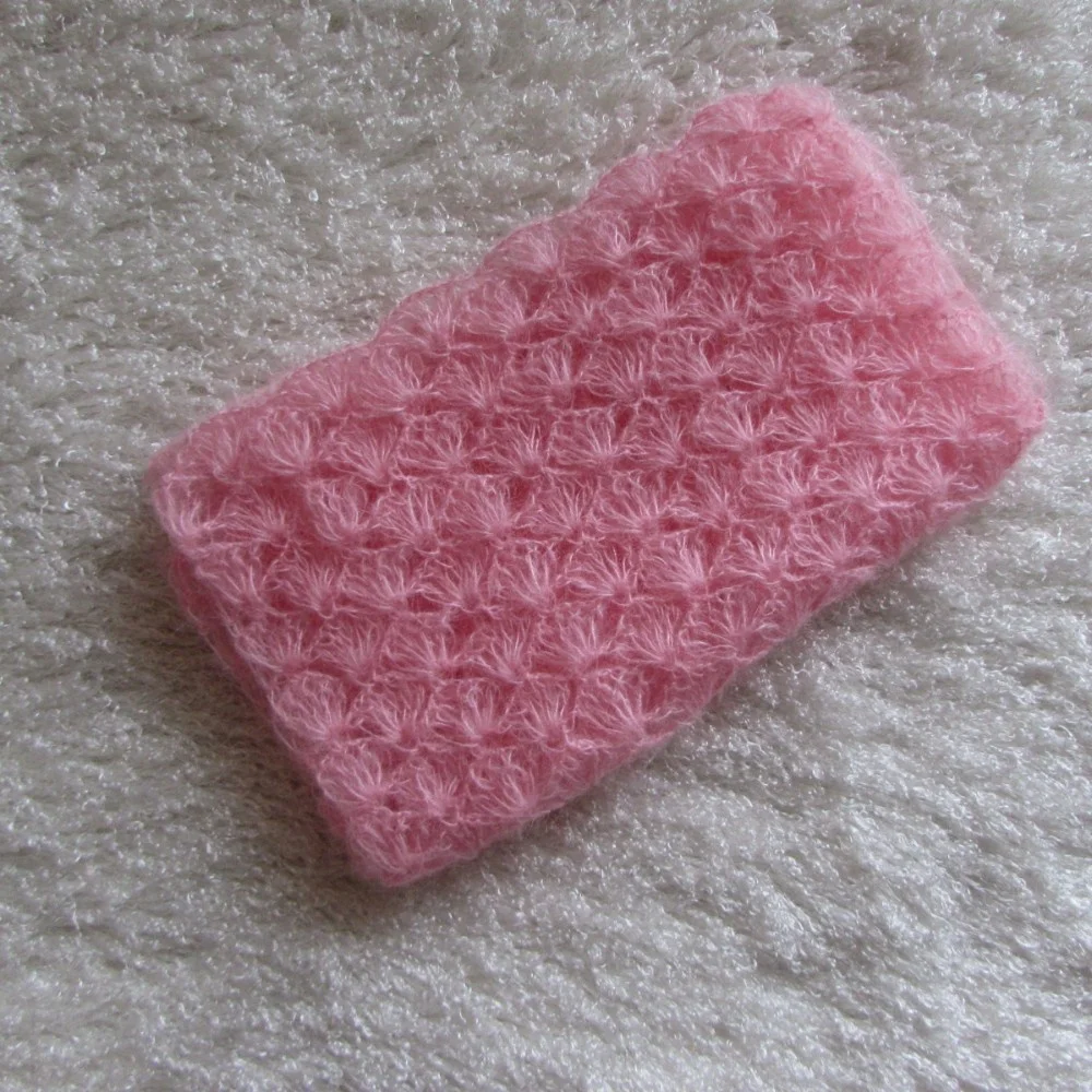 New Born Knit Mohair Wrap Vintage Crochet Baby Wrap Photograhy Props Newborn Swaddle Blanket Layer Fabric