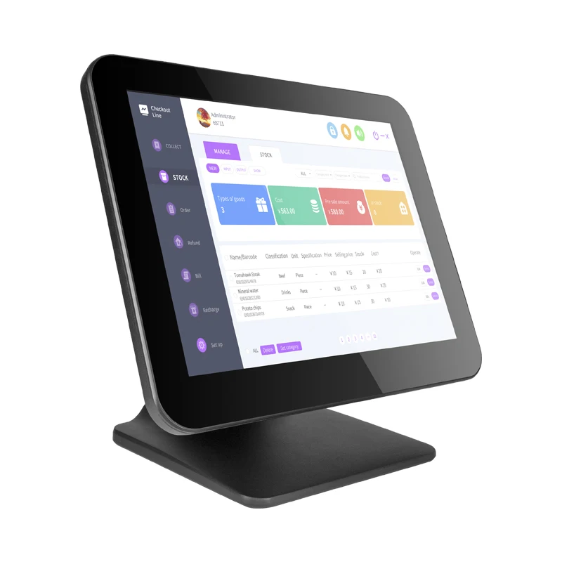 POS Cash Register for Sale POS Windows Device 15 inch Aluminum Point of Sales Terminal