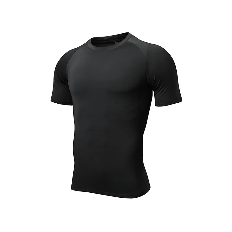 Hot Sale Tops Rash guard  Custom Compression Shirts For Men Compression Short Sleeve Compression Shirt Rash Guard