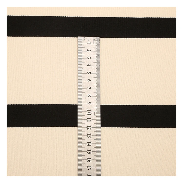 Wholesale Thick 230gsm 100% Cotton Double Yarn Yarn-Dyed Stripe Single Jersey Fabric for Loungewear and T-Shirts