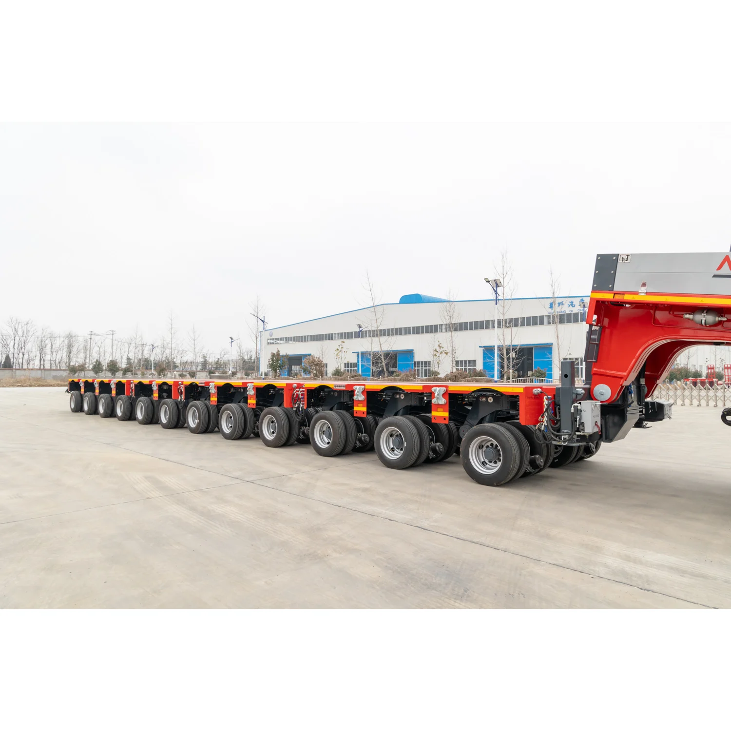 Ideal for Large Cargo Transport  Made in China heavy-duty design 20 Line-Axles Hydraulic Steering Modular Trailer for Sale
