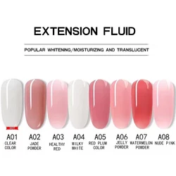 Wholesale promotion private label led uv liquid extension polish color vegan nude builder nail gel in a bottle