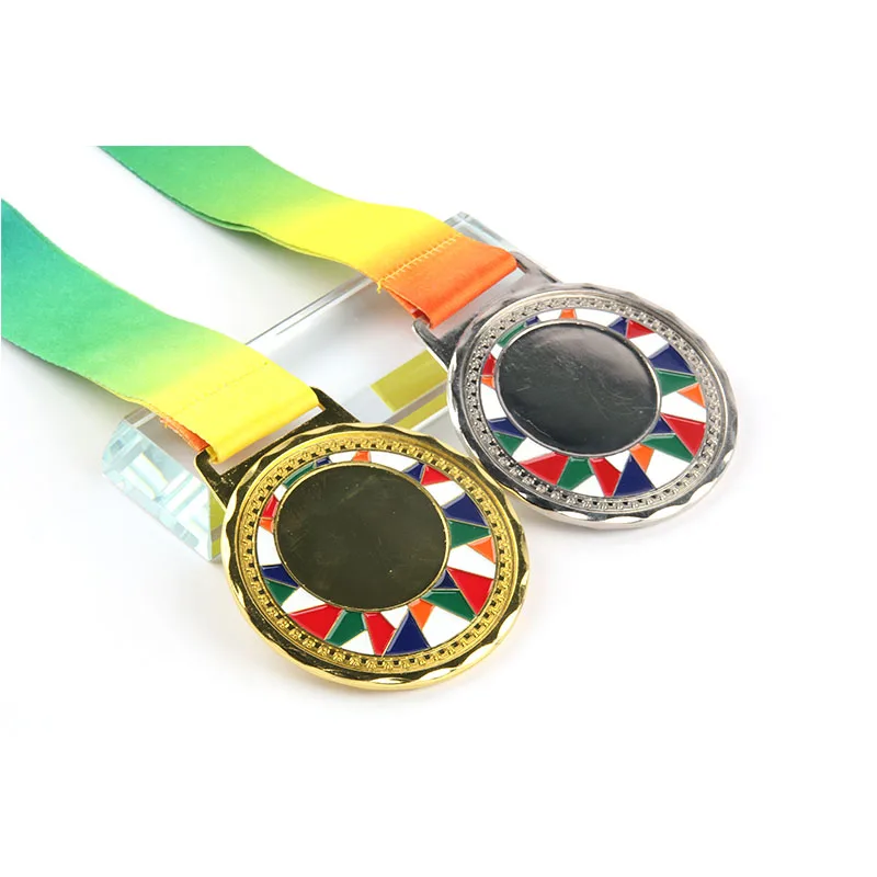 KaiMai medal manufacturer custom metal flat sublimation blank award medal with print new design pictures medal ribbon