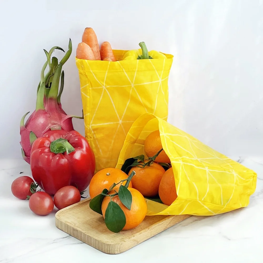 Eco Friendly Wholesale Cotton Lunch Bread Snack Sandwich Pouch Organic Reusable Natural Food Wrap Beeswax Bag