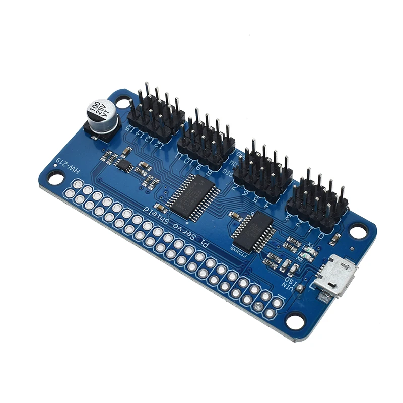Raspberry Pi Servo Driver HAT providing precise PWM output 16-Channel 12-bit I2C Interface support Raspberry Pi Zero/Zero W/3B+