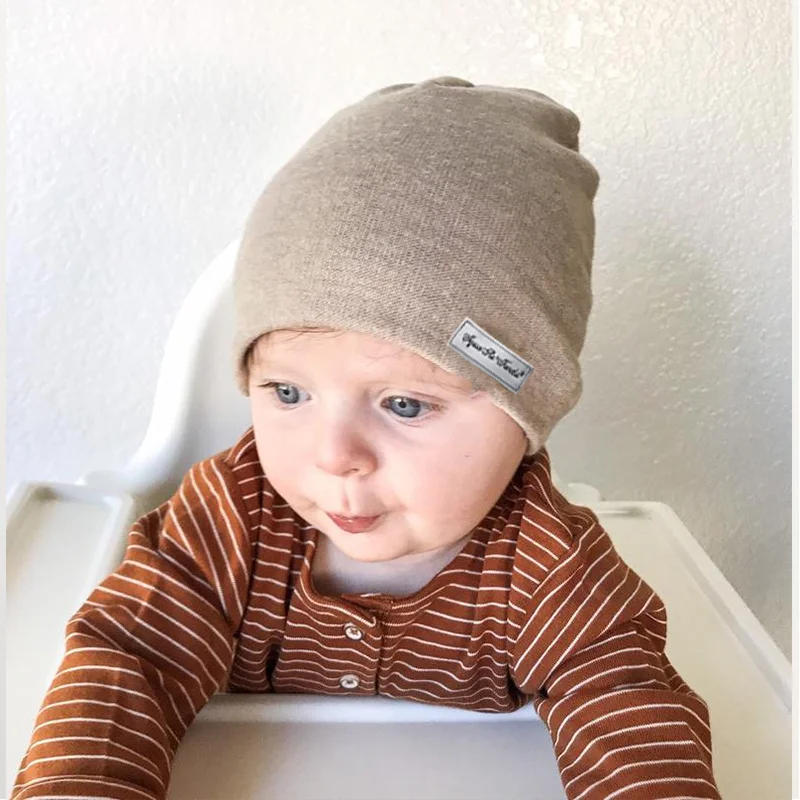 Wholesale  Knit Sprinkle cotton knit kid hat and beanie no pom pom