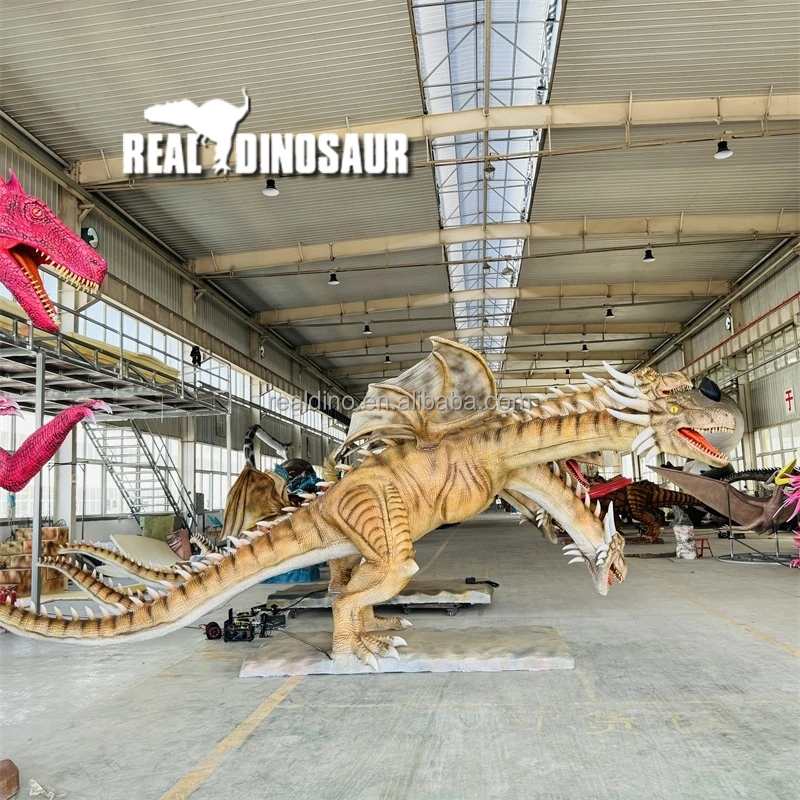 3 Head Animatronic Dragon Life Size Robotic Dragon