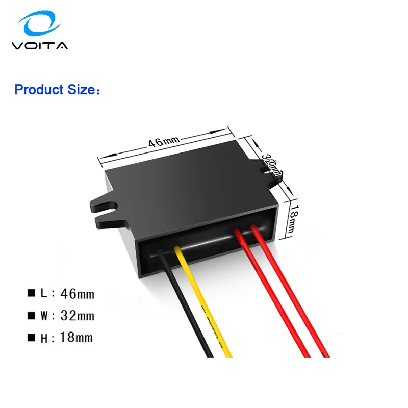 Water Proof plastic housing (8V-35V)12v to 9v step down dc converter for battery