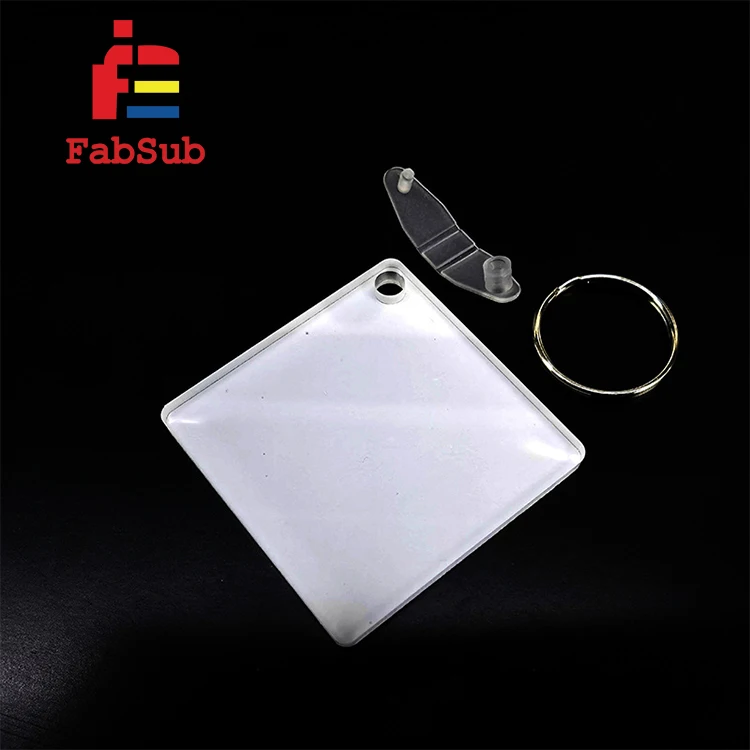 Multi Shape Acrylic Sublimation keychain Blank Key Chain Square Heart Round Bone Sublimation Keychains