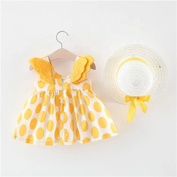 Korean Style New Frock Design Indian Clothes Summer Top Quality Cherry Summer Kid 2 Year Baby Girl Dresses