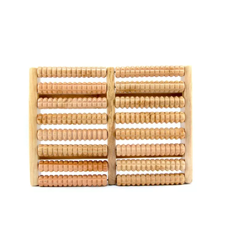 Wooden Scroll Air Pressure Foot Massager For Body Healthcare Massage Home Use Natural Wood Natural Spa Massage