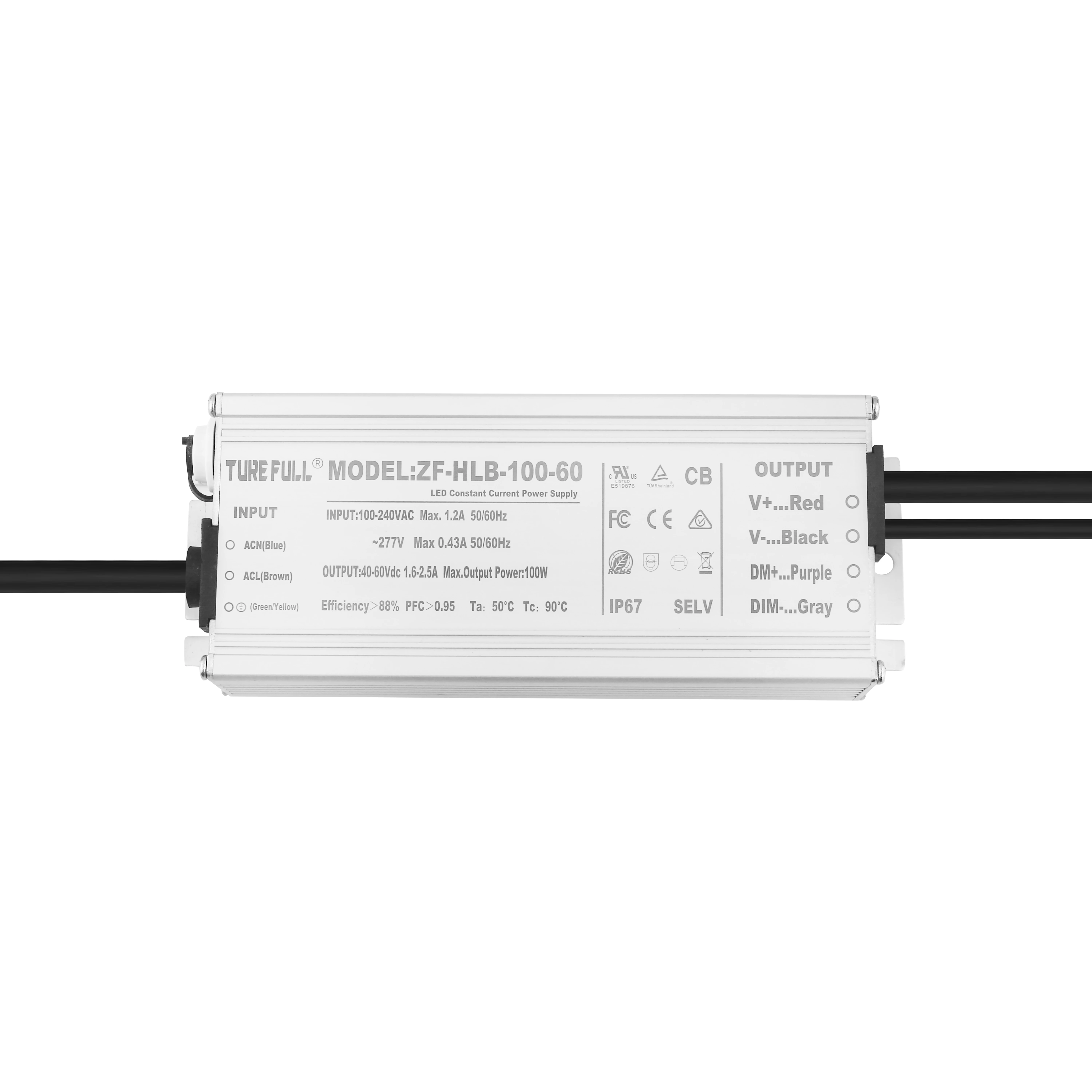 CE Certified 600W-10W Waterproof LED Power Supply Driver IP67 Aluminium Material ROHS Certificate Single Output Constant Voltage
