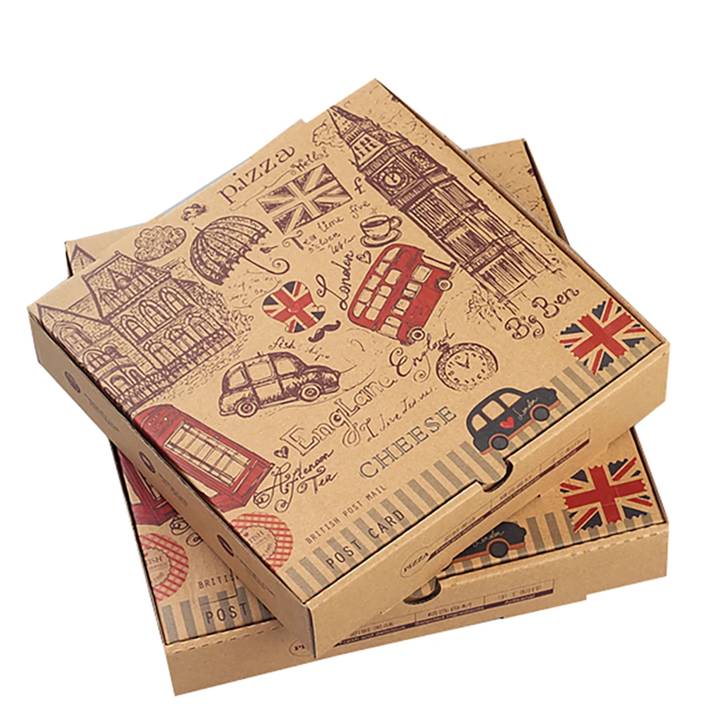 Personalised custom corrugated biodegradable food delivery cardboard factory cheap packaging pizza boxes