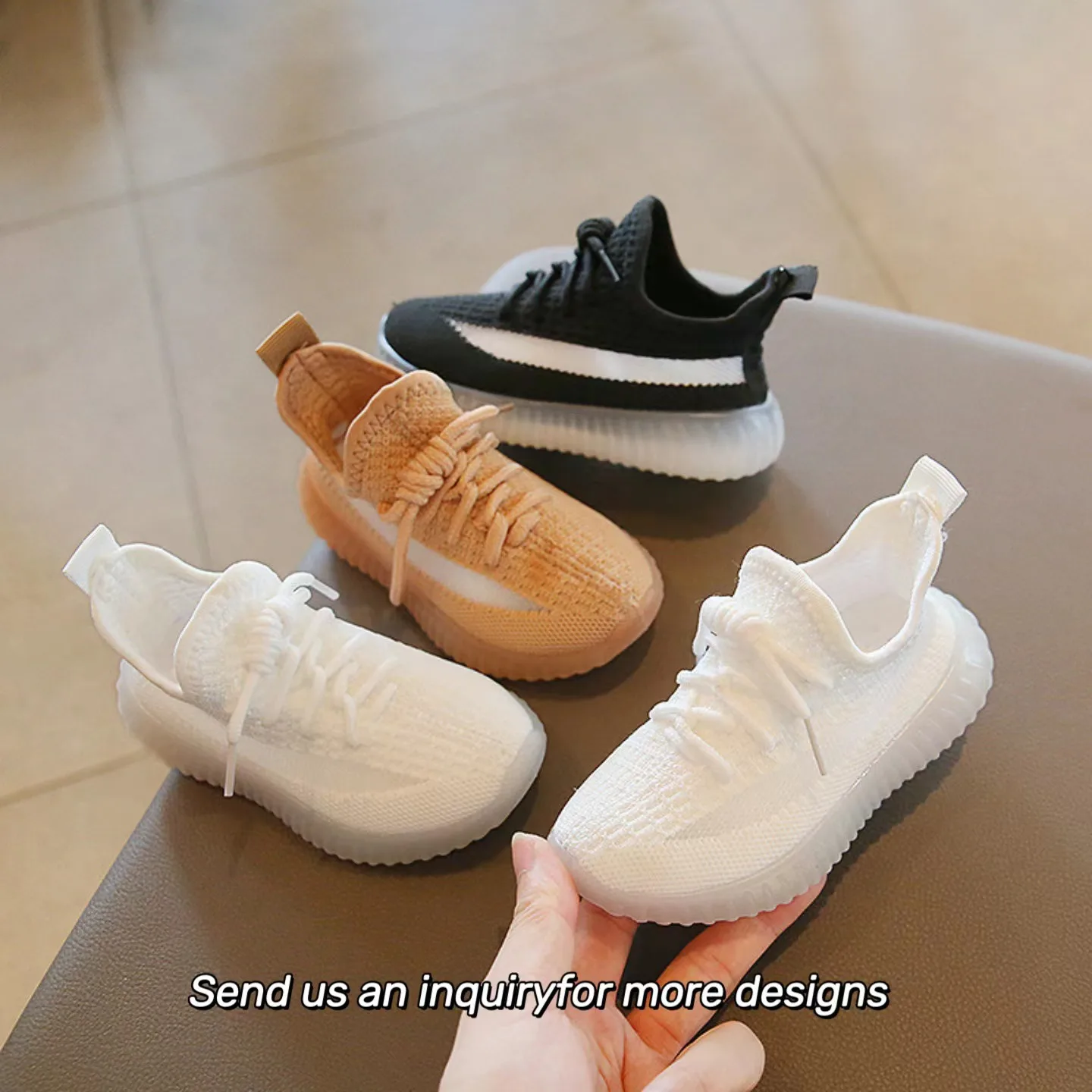 2022 New Design Spring Autumn Trendy Children Casual Shoes Kids Sneakers Child Sport Yeezy Shoes