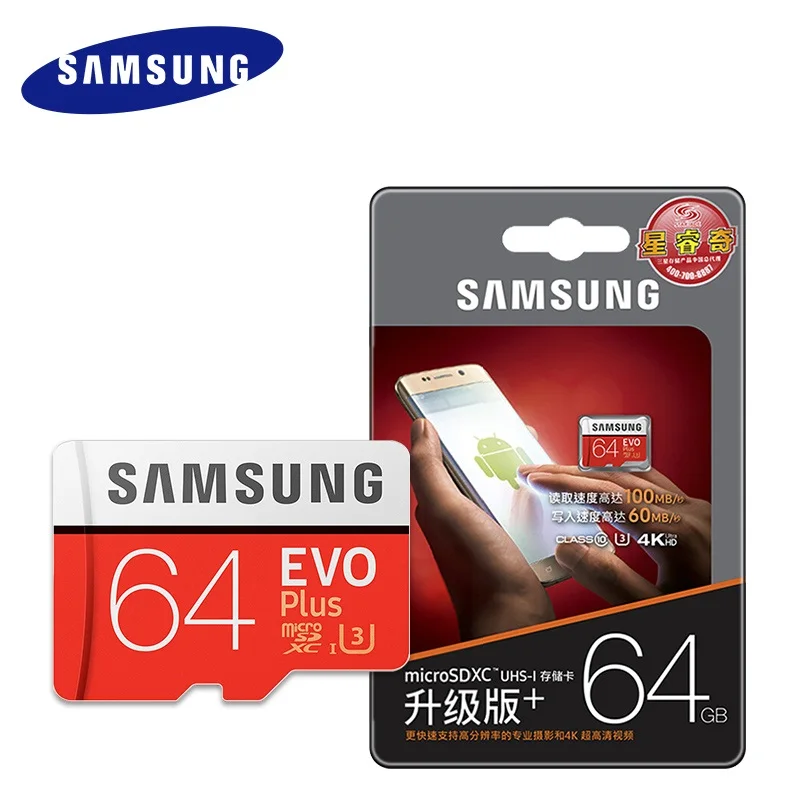  Оригинальный SAMSUNG micro EVO Plus SD карта 32 гб 64 128 256 512