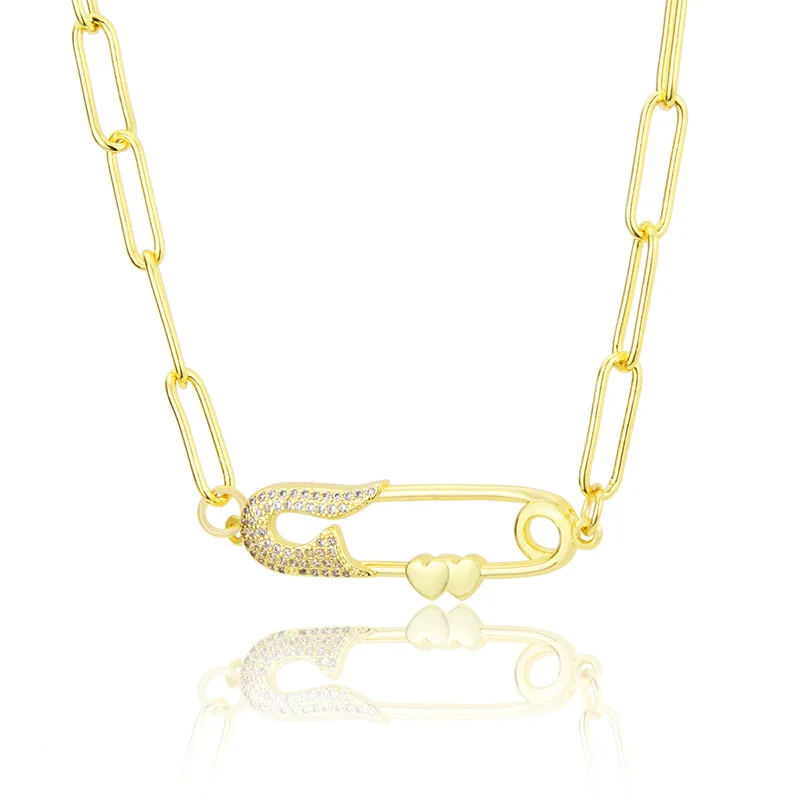 Женское колье-чокер с зажимом для бумаги прямоугольная безопасная подвеска корейская бижутерия аксессуары