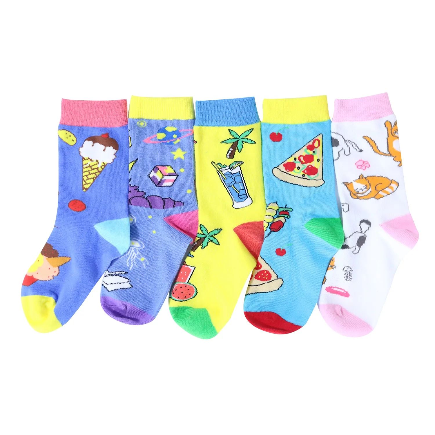 Custom  kids boutique wholesale baby socks colorful children cartoon socks funny pattern kid sock