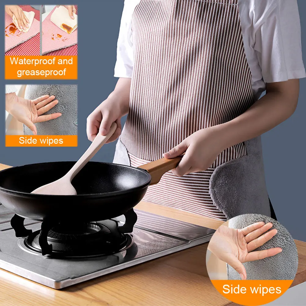 
Adjustable Bib Apron for Women Men Chef Kitchen Cooking Aprons 