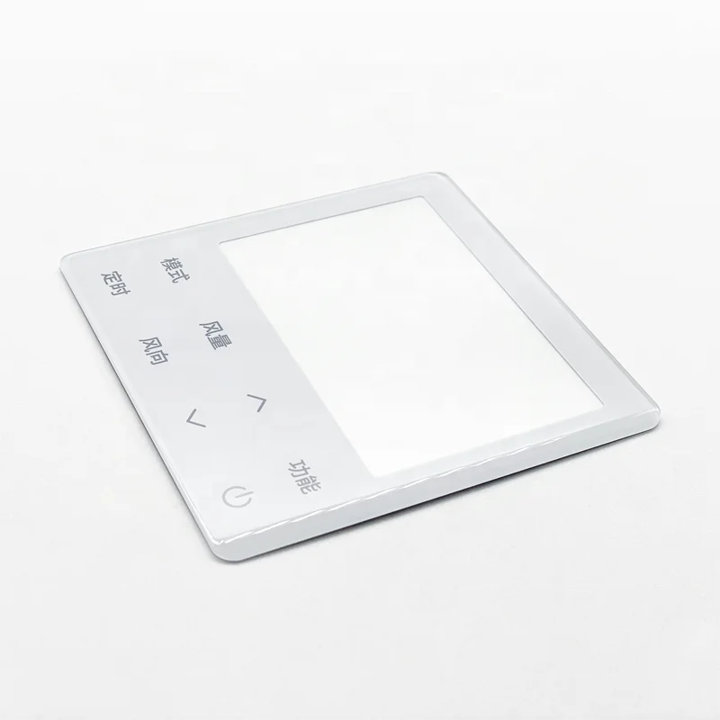 Factory Custom Crystal Glass Panel 1/2/3 Gang Touch Switch Electronic Devices Flat Silk Screen Tempered Glass Kitchen Solar