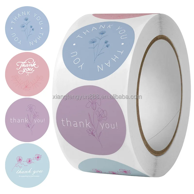 High quality 3d sticker thank you sticker custom logo stamp for packaging paper