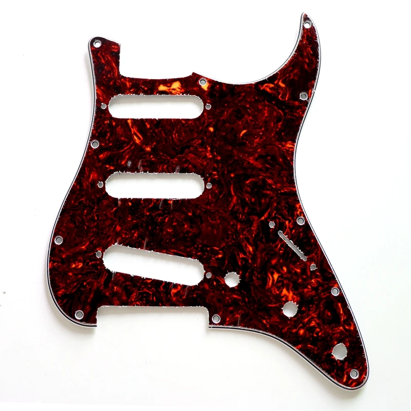 Donlis SSS celluloid top brown tortoise 62 ST Electric Guitar Pickguard for wholesale guitar parts