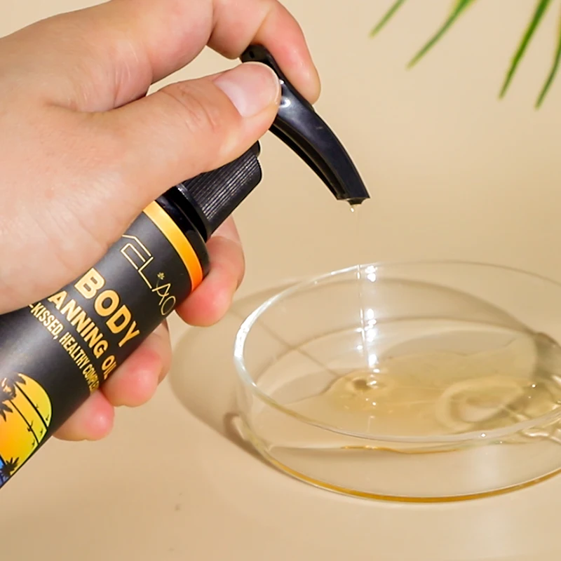Wholesale MELAO Organic Tanning Indoor Oil Moisturizing Body Oil Sun kiss Glow Body Tanning Oil Natural Body Serum