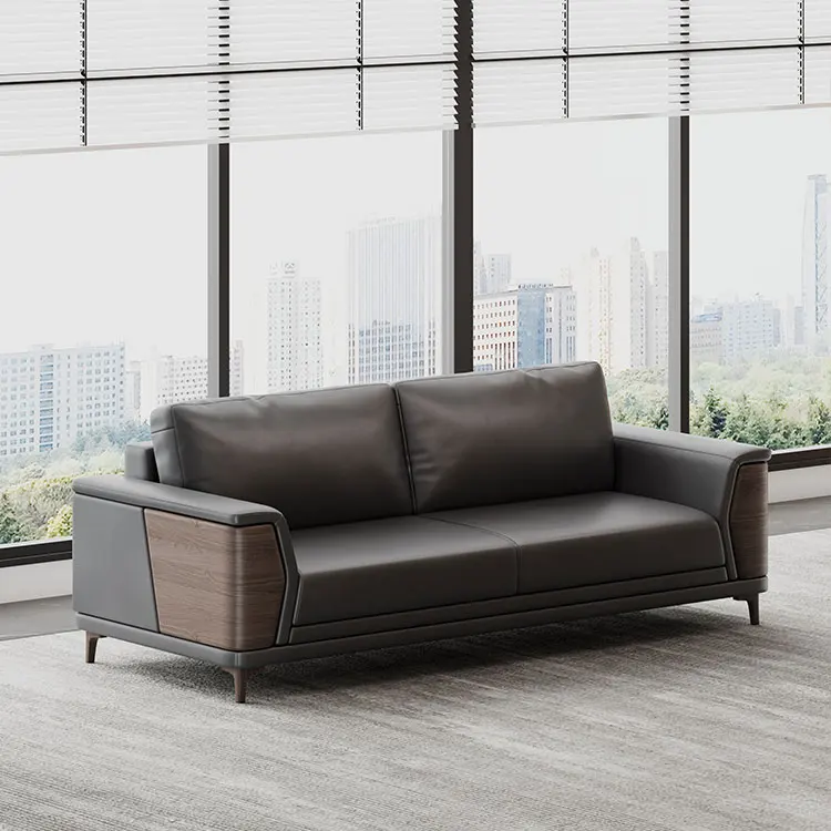 Liyu Modern brown armchair couch set 1+1+3 furniture hotel apartment living room home office leather sofa