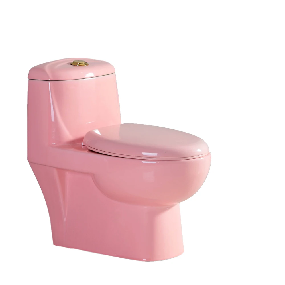 
Modern colored bathroom toilet one piece sanitary yellow color wc QY-005CT 