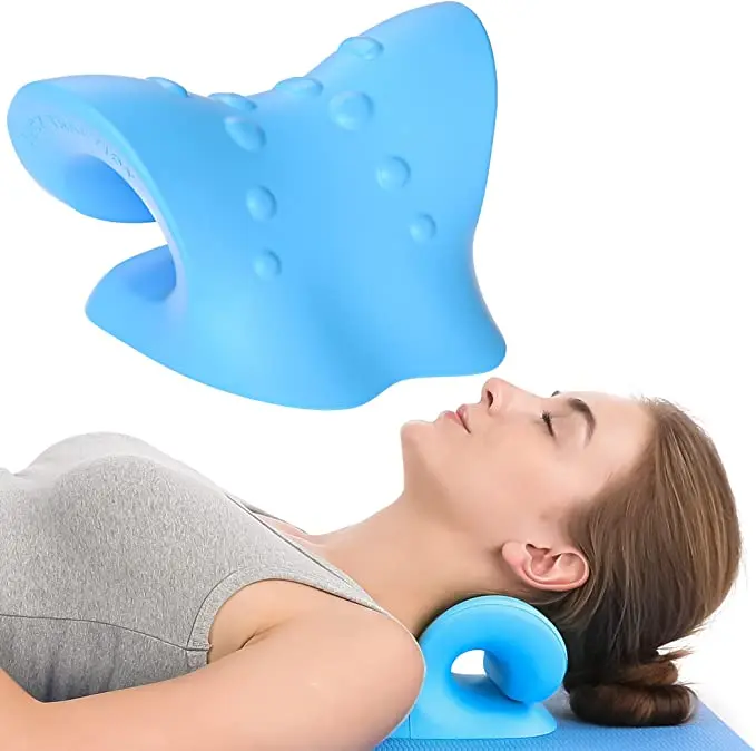 Neck and Shoulder Relaxer Cervical Traction Device for TMJ Pain Relief and Cervical Spine Alignment Neck Stretcher