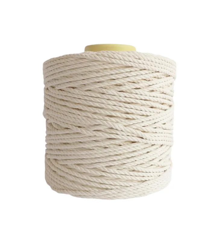 wholesale rope cord twine 3 strands 4mm colour cotton rope
