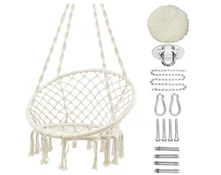 cotton rope travel camping hammock chair garden use hanging round rope hammock chairs