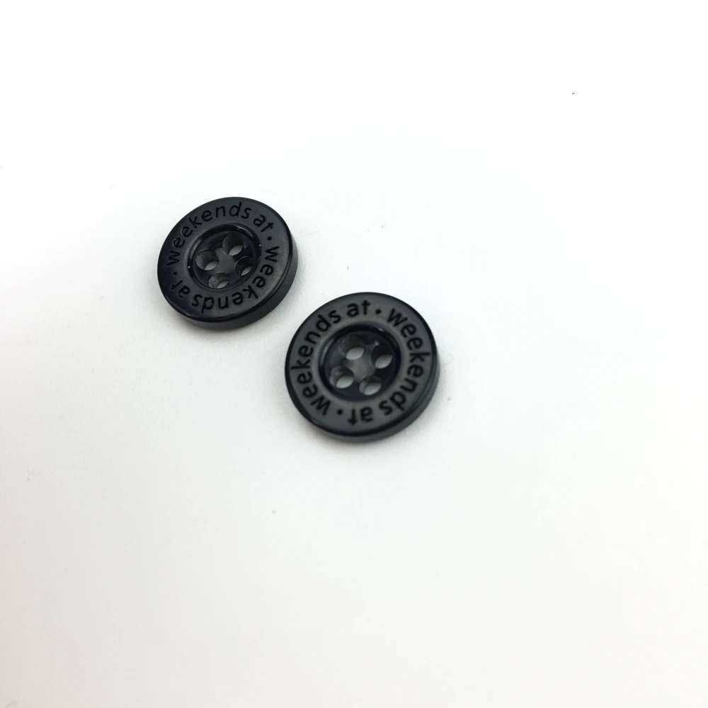 Hot sale popular cheap Engraved Logo resin Button for Shirt and Clothes